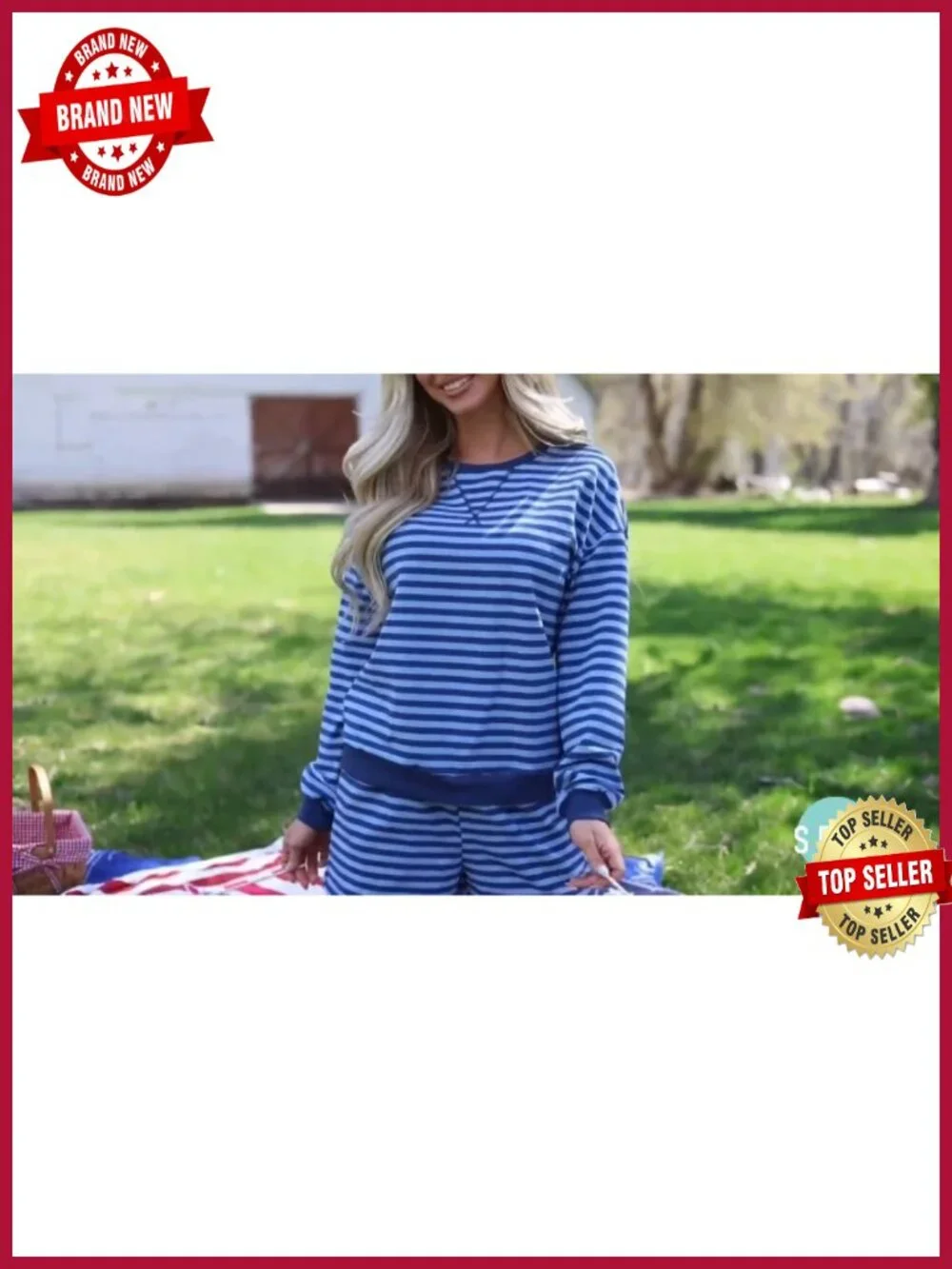 Women's 2 Piece Sweatsuit Set Long Sleeve Pullover & Shorts Casual Lounge Outfit
